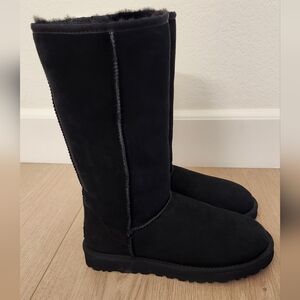 UGG Classic Tall Black Suede Boots